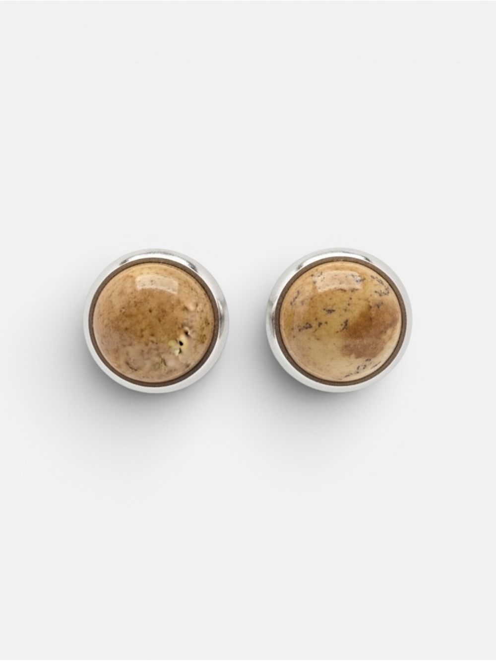 PICTURE JASPER STUDS